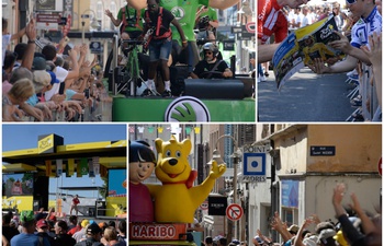 Tour de France : La caravane et le peloton dans le centre-ville (1)